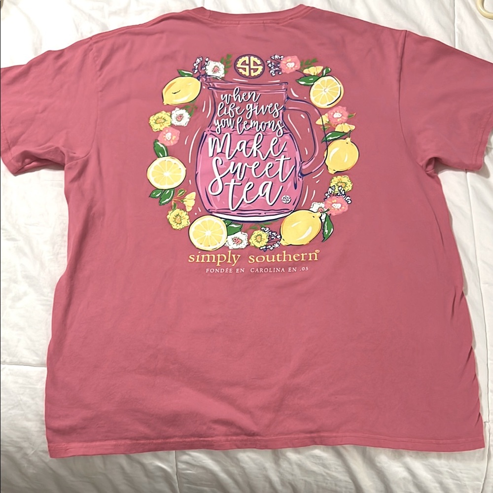 Simply Southern Pink Graphic T-Shirt size L - Picture 3 of 4